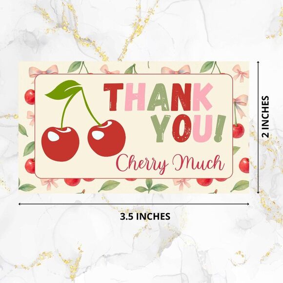 160 Pack Thank You Cards and Stickers Cherries - Picture 6 of 7